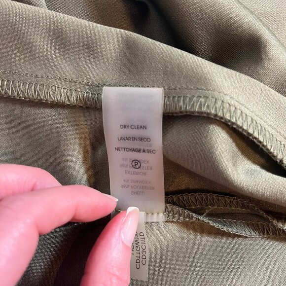 Calvin Klein Olive Green Tulip Sleeve Sheath Dress, Size 6 - Picture 6 of 7